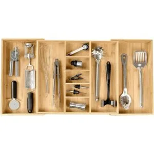 KitchenEdge Organizador de cajones de cocina ajustable_1