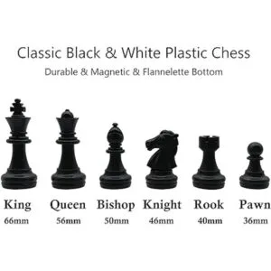 Juego de ajedrez magnético de 12.5 pulgadas con tablero de_4