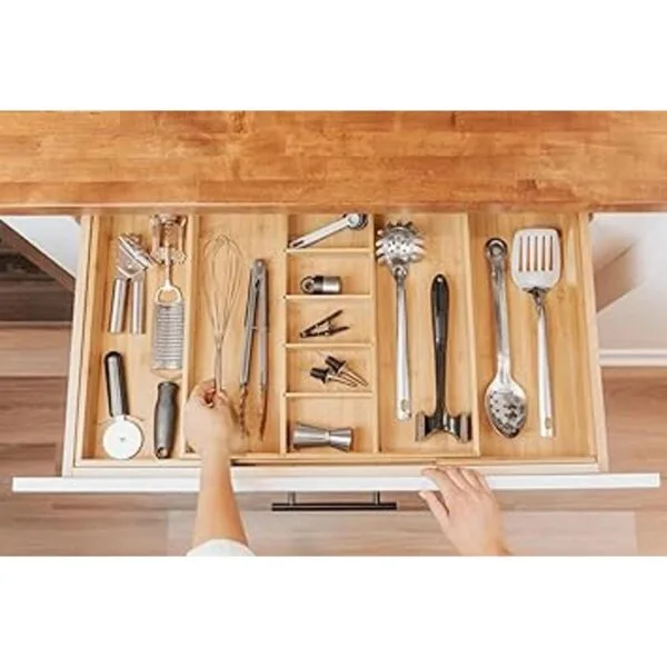 KitchenEdge Organizador de cajones de cocina ajustable_3
