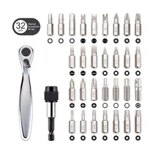 SHARDEN Juego de destornilladores de trinquete 32 en 1 con