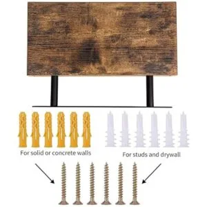 HOOBRO Estantes flotantes de madera rústica juego de 2_6