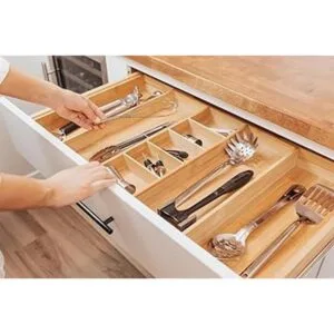 KitchenEdge Organizador de cajones de cocina ajustable_4