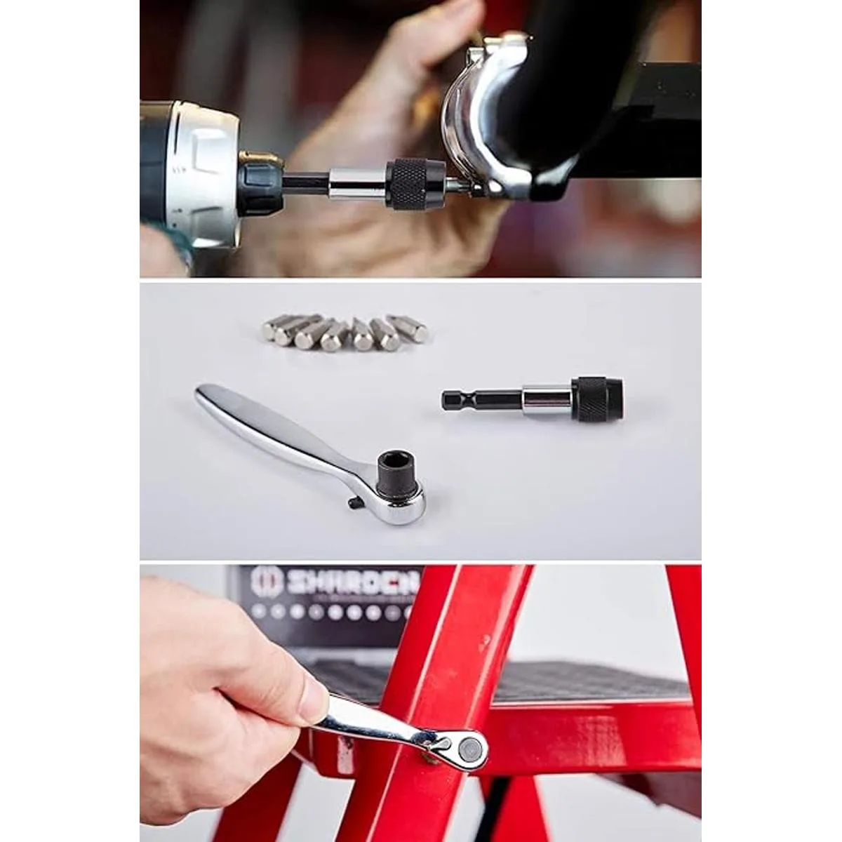 SHARDEN Juego de destornilladores de trinquete 32 en 1 con