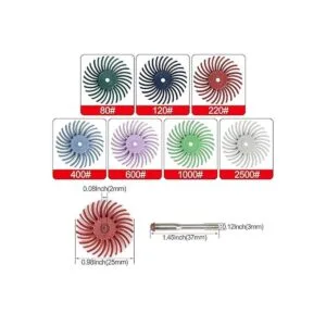 Kit de 42 discos de cerdas radiales de 1 pulgada con_3