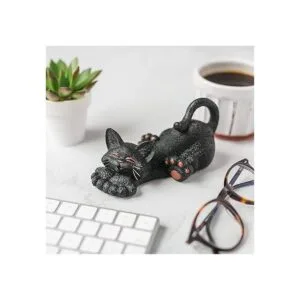 Figura caprichosa para descansar con gato negro colección_2