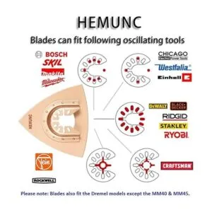 HEMUNC Juego de 6 hojas de sierra oscilantes universales_3