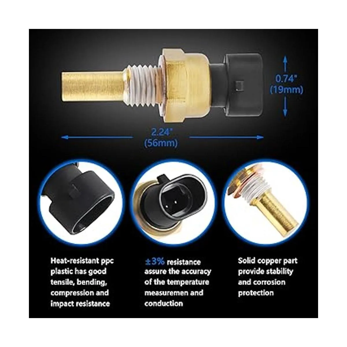 OTUAYAUTO 15326388 Sensor de temperatura de agua de repuesto_3