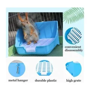 Caja de arena para conejos bandeja de entrenamiento para_3