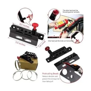 Soporte de montaje ajustable de aluminio para extintor de_2