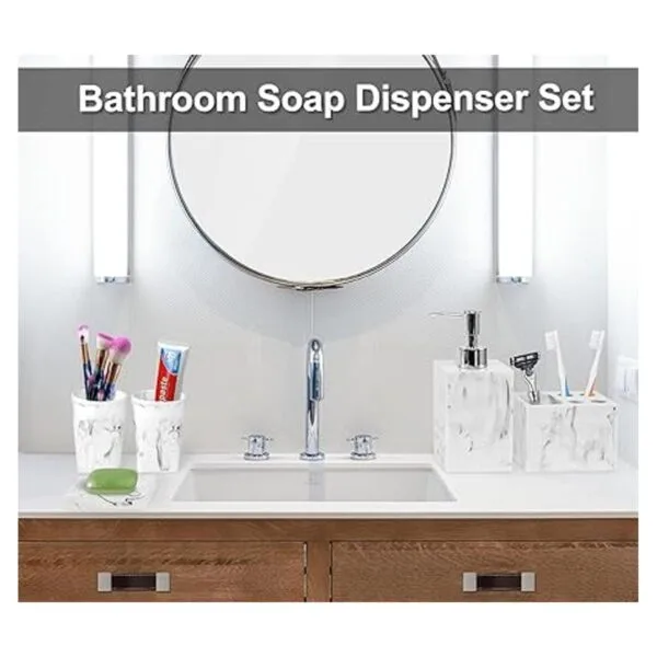 Juego de accesorios para baño 5 piezas de resina para_2