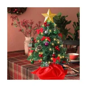 Juegoal Mini árbol de Navidad de 24 pulgadas árboles de_6
