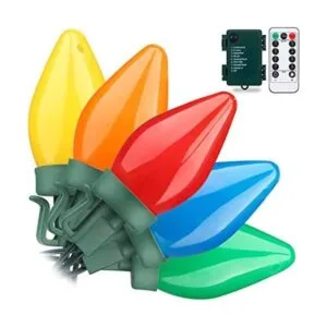 RECESKY Guirnalda de luces de Navidad C7 con mando a_1