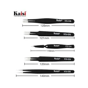 Kaisi Juego de 12 pinzas ESD kit de pinzas antiestáticas_2