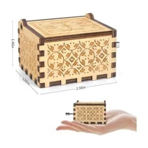 Caja de música de manivela grabada caja de música_4