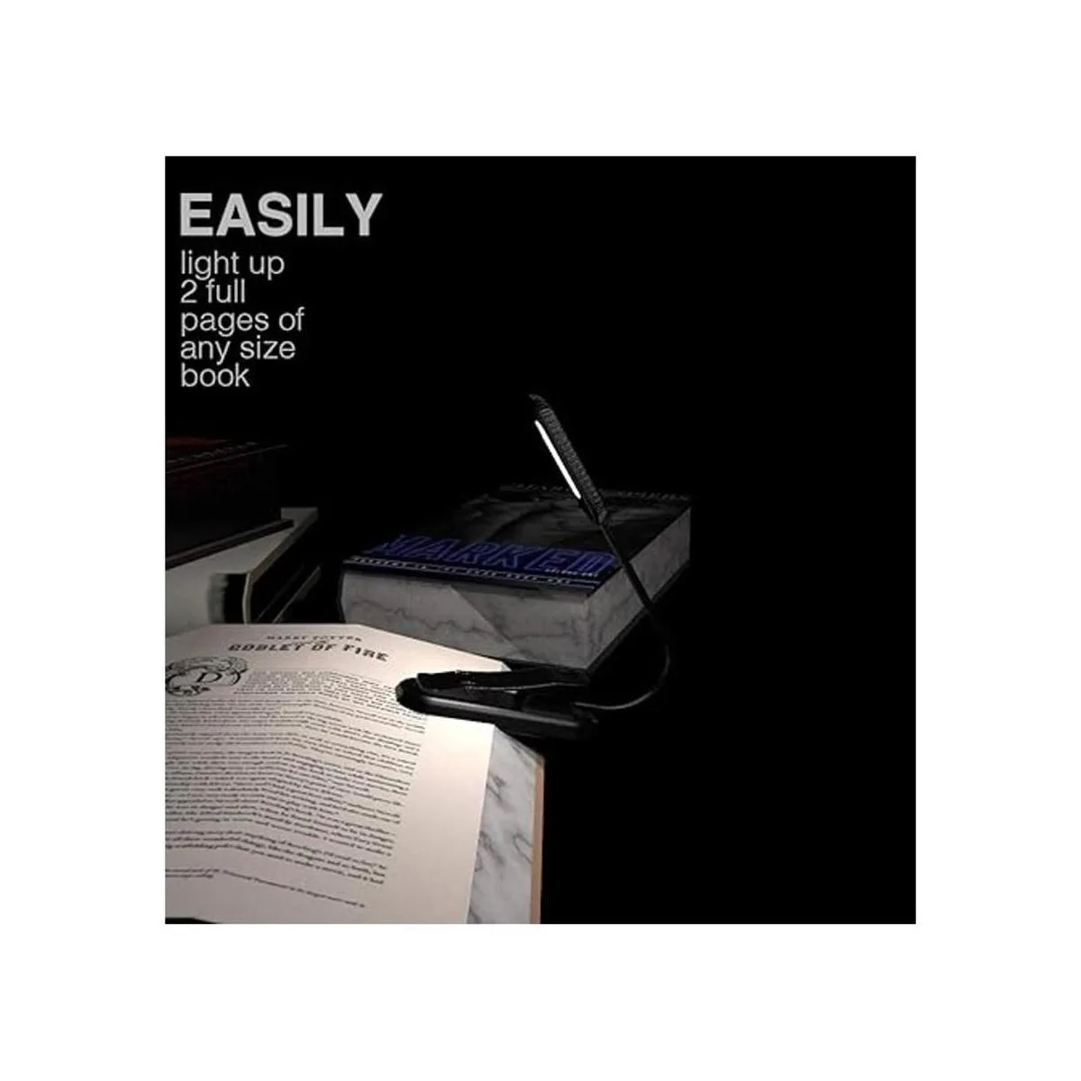 Luz de libro PERFECTDAY 12 LED USB recargable luz de_5