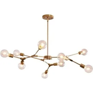 KCO Lighting Lámpara de araña moderna Sputnik de latón_1