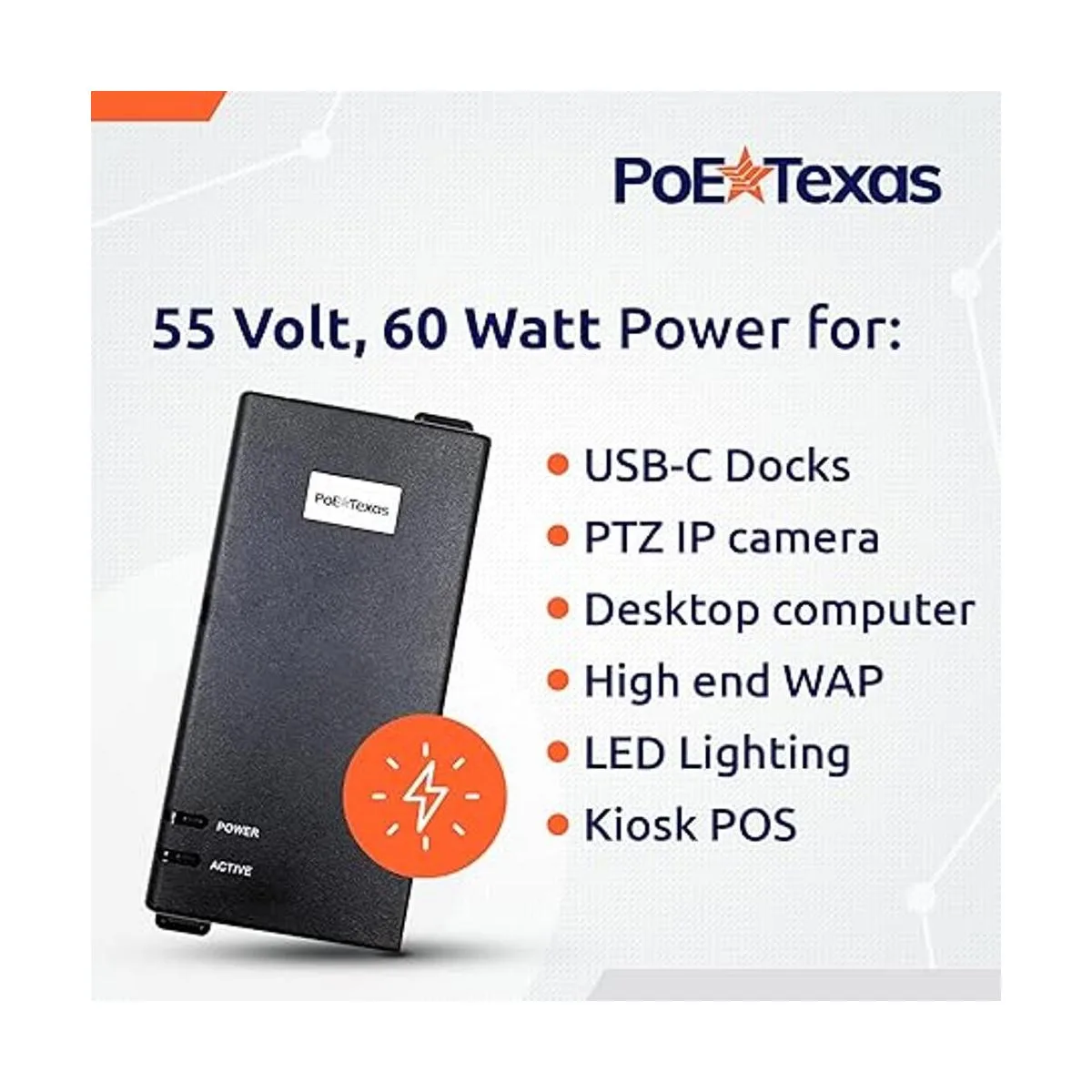 Gigabit IEEE 802.3bt PoE Inyector de doble firma con_5