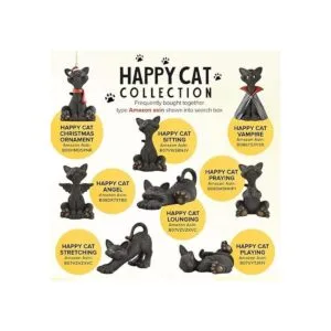 Figura caprichosa para descansar con gato negro colección_5
