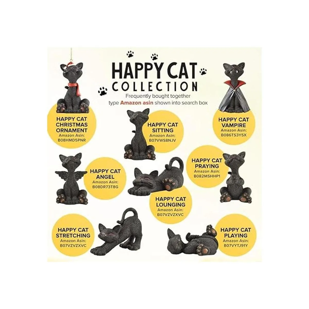 Figura caprichosa para descansar con gato negro colección_5