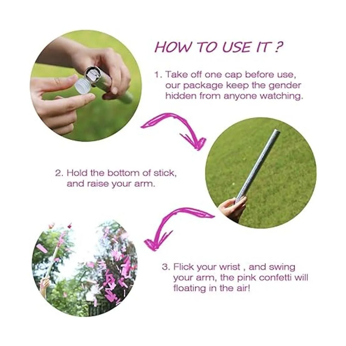 Battife 6 palitos de confeti de revelación de género_4