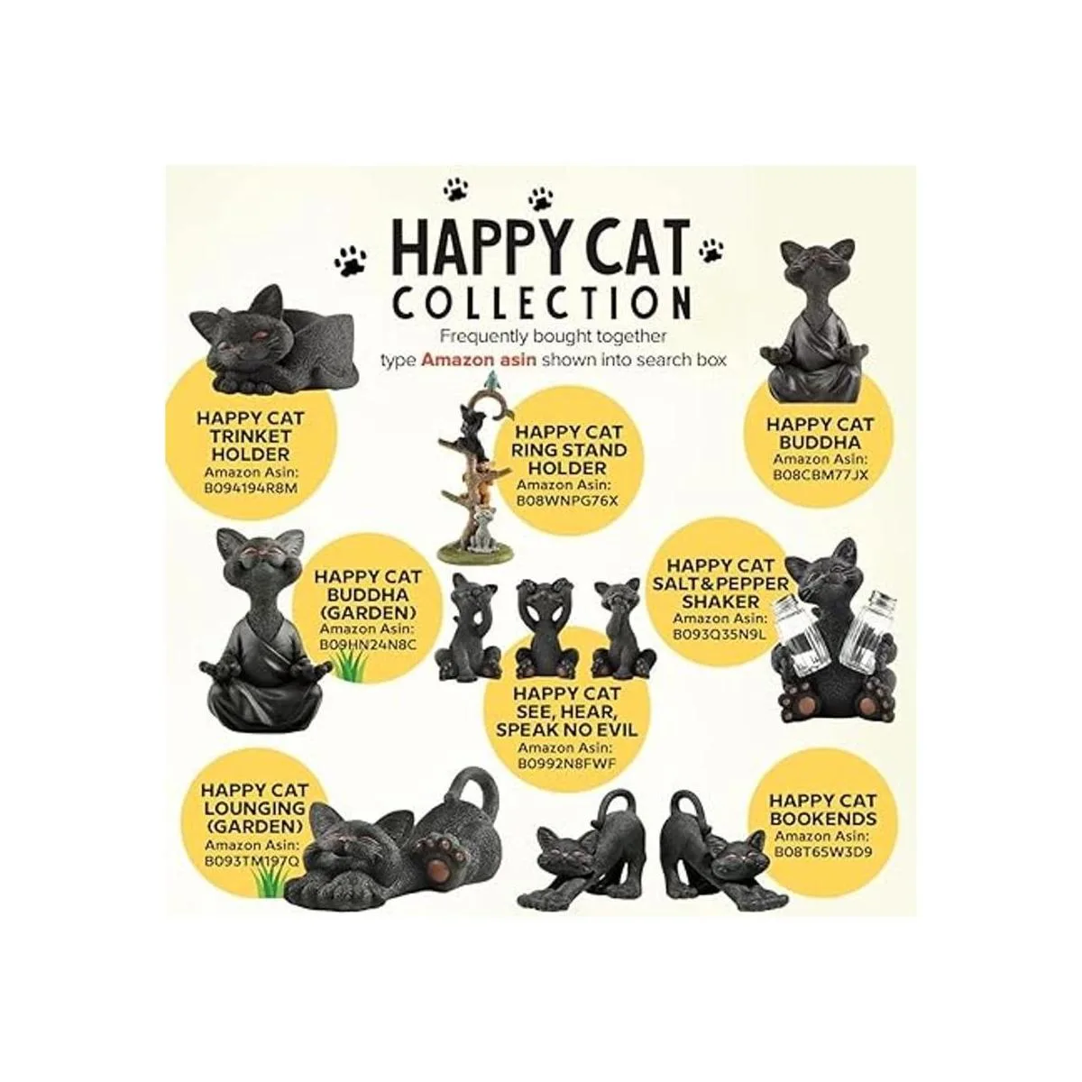Figura caprichosa para descansar con gato negro colección_6