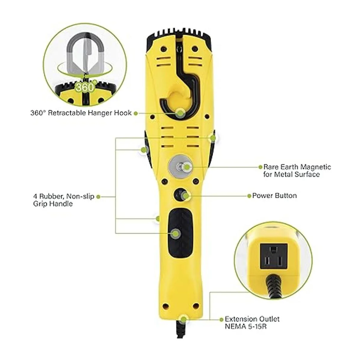 Luz de trabajo GearIT de LED COB calibre 16 SJTW cable_4