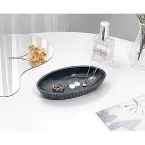 Emibele Plato de joyería soporte de anillo de resina de_3