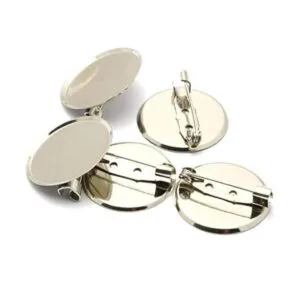 RuiLing 100 broches de plata de 1.0 in con base de disco_1