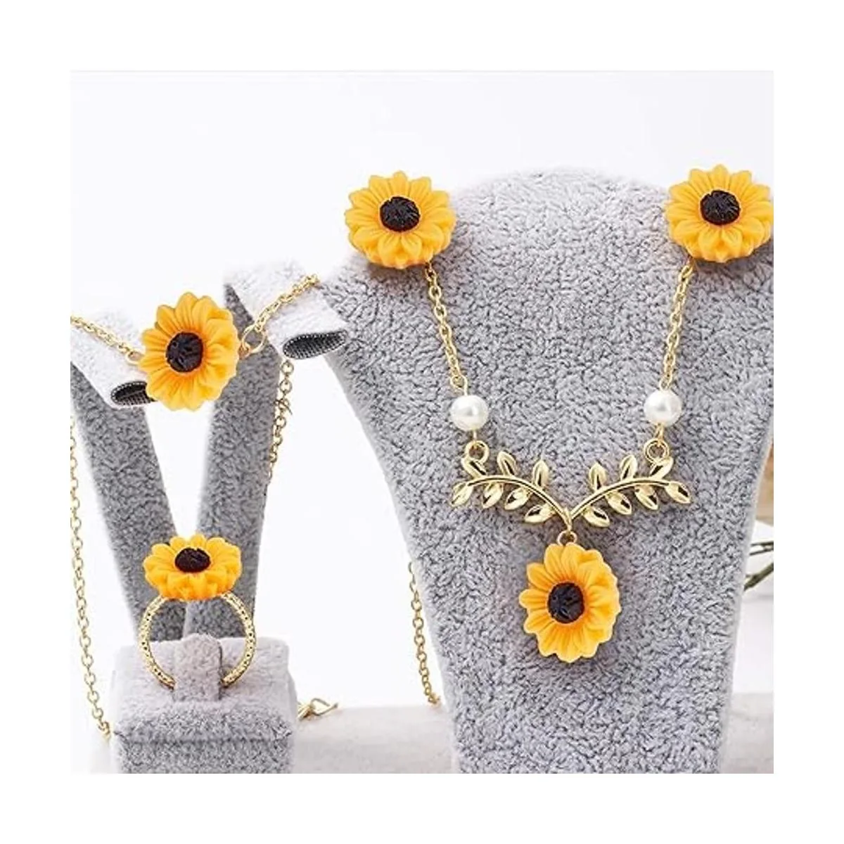 PH PandaHall Cabujones de resina de girasol 0.591 in