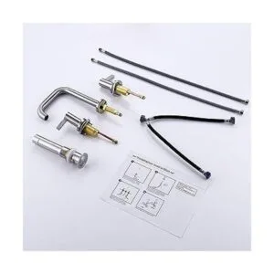 RKF Llave de lavabo de baño con dos manerales de latón