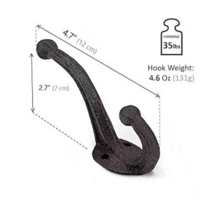 Ambipolar Paquete de 5 ganchos de pared rústicos de alta_2