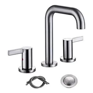 RKF Llave de lavabo de baño con dos manerales de latón
