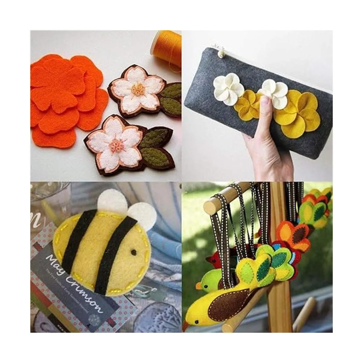 BUYGOO 60 hojas de tela de fieltro rígido 8 x 12