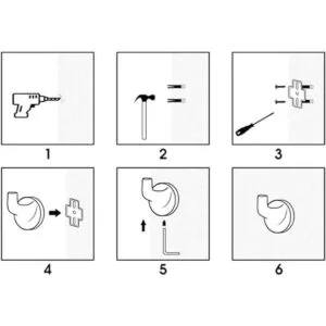 POKIM 21253 Gancho para albornoz para baño cocina_6
