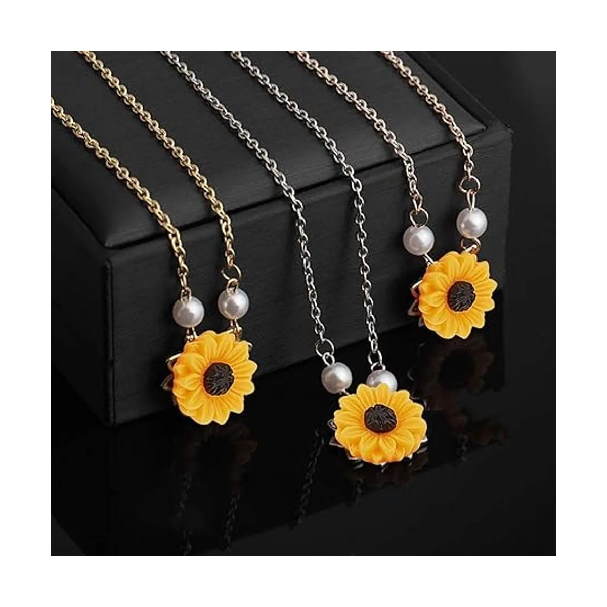 PH PandaHall Cabujones de resina de girasol 0.591 in