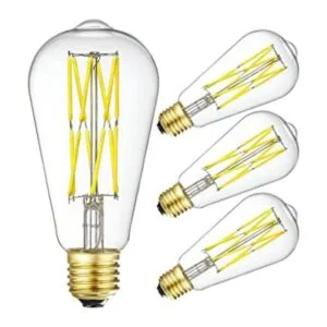 LEOOLS Bombilla LED Edison regulable de 10 W equivalente