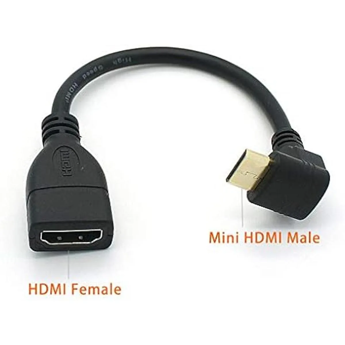 Mini HDMI a HDMI de 5.9 in de 90 grados de ángulo mini_2