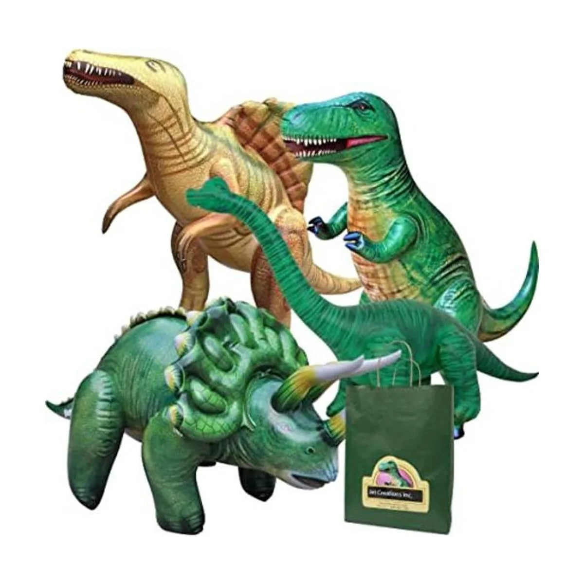 Jet Creations Paquete de 4 dinosaurios inflables Trex_1