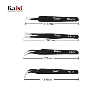 Kaisi Juego de 10 pinzas ESD kit de pinzas antiestáticas