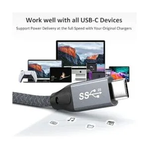 Cable USB C a USB C de 100 W 1.5 pies paquete de 2_3