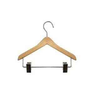 NAHANCO MINI8RC12 Deluxe Percha plana de madera para ropa_1
