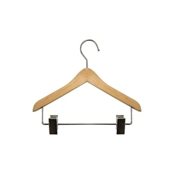 NAHANCO MINI8RC12 Deluxe Percha plana de madera para ropa_1