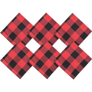 6 servilletas de gran tamaño a cuadros Buffalo 17 x 17_4