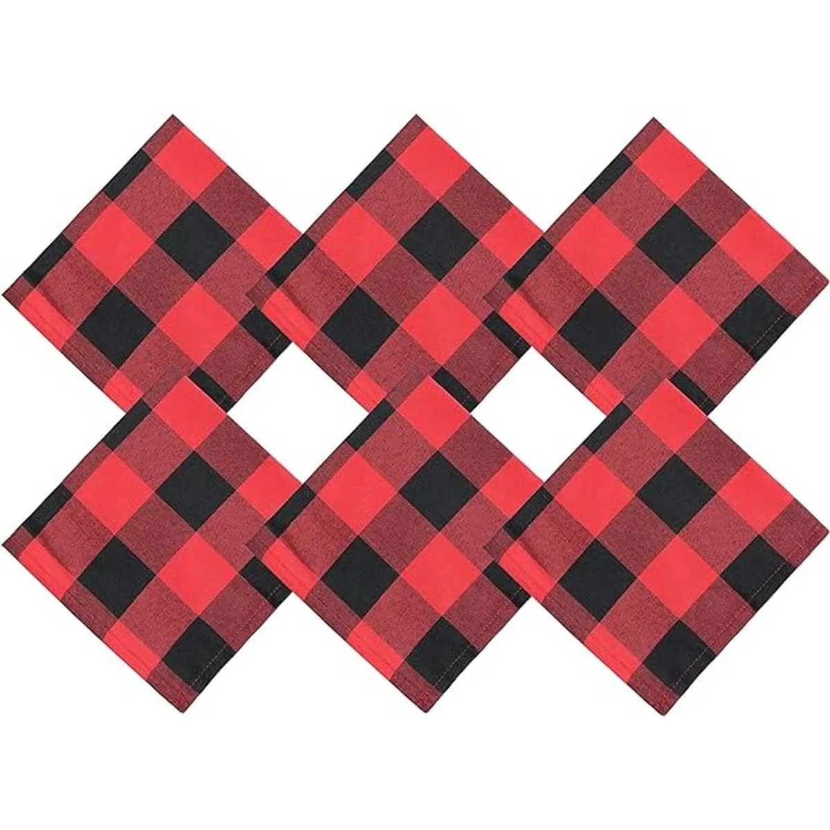 6 servilletas de gran tamaño a cuadros Buffalo 17 x 17_4