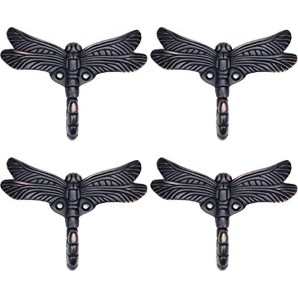 Ajaa Juego de 4 ganchos de libélula para bata de baño_1