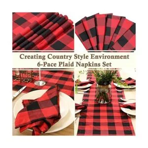 6 servilletas de gran tamaño a cuadros Buffalo 17 x 17_2