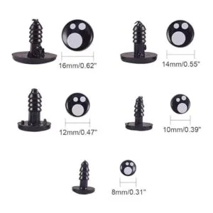 PH PandaHall Ojos de seguridad de resina 100 piezas de