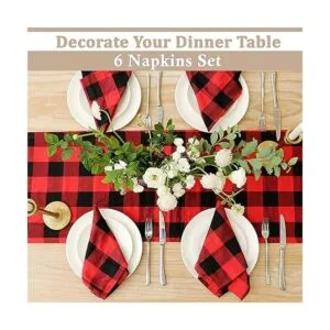 6 servilletas de gran tamaño a cuadros Buffalo 17 x 17_3