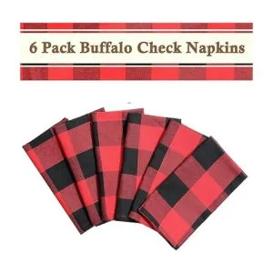 6 servilletas de gran tamaño a cuadros Buffalo 17 x 17_6
