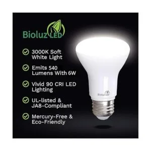 Bioluz Paquete de 10 bombillas LED BR20 de 6 W 50 W_2